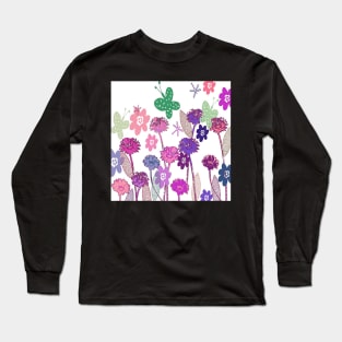 Floral Garden Print Cute Spring & Summer Home Decor & Gifts Long Sleeve T-Shirt